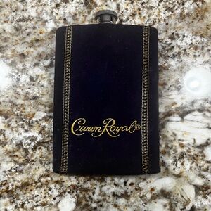 Crown Royal purple and gold flask